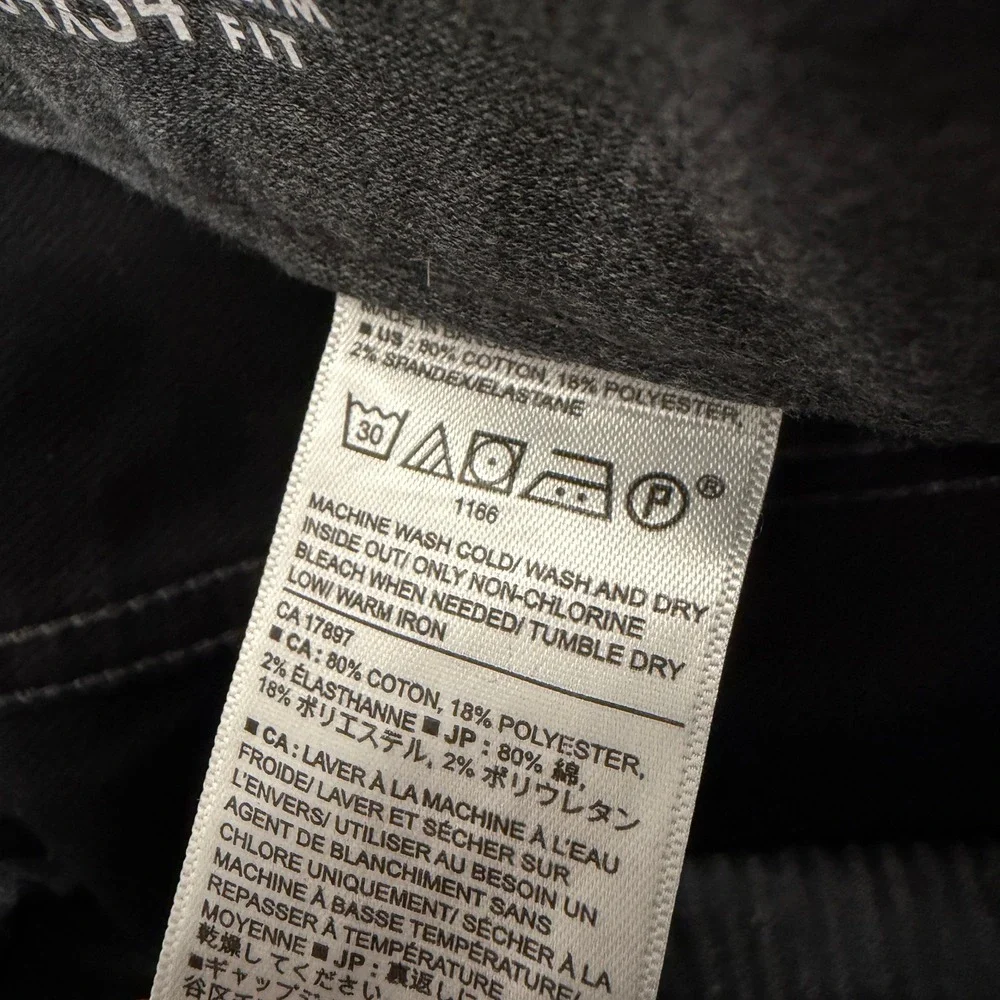 Banana Republic Travel Jeans Mens 34x34 Slim Fit Grey Stretch Cotton Blend Pants